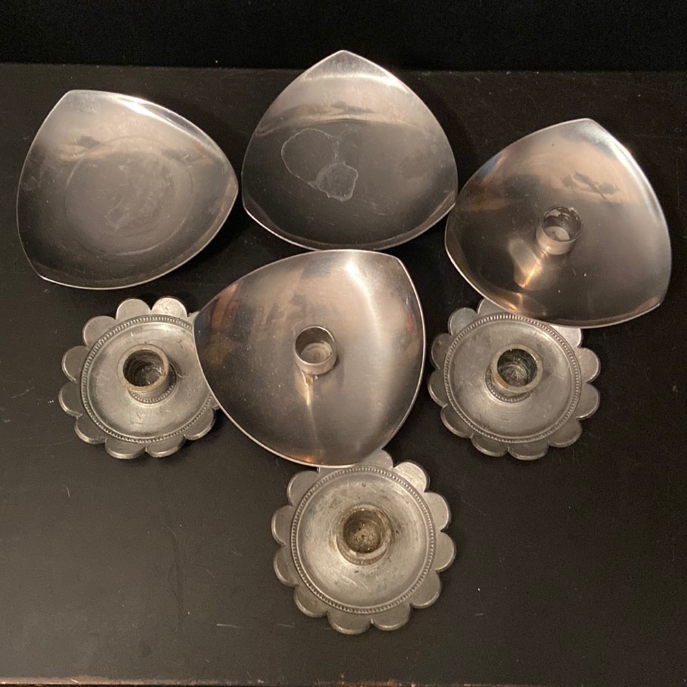 Elegant Silver Candle Holders Set